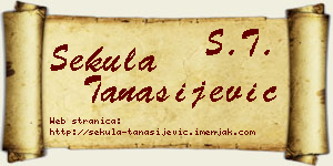 Sekula Tanasijević vizit kartica